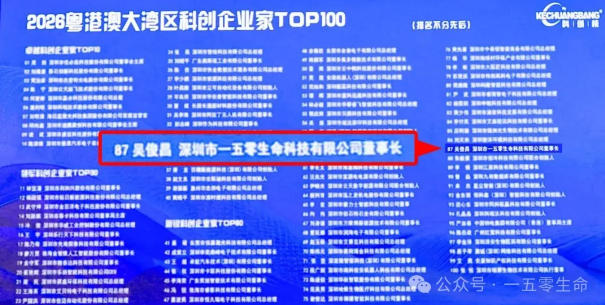 企业新闻-2026粤港澳大湾区科创企业家TOP100